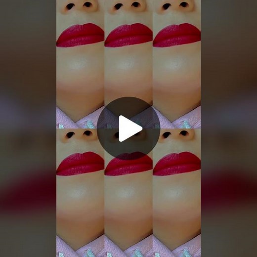 Glossy Red Lips Close-Up Showcase