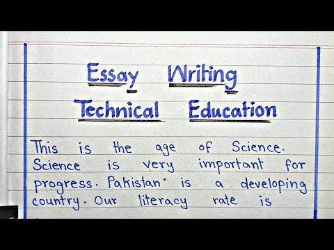 Technical Education essay in English | Essay writing in English || 1st and 2nd year