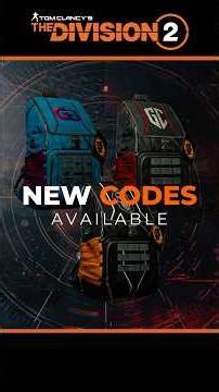 NEW Creator Collab Backpack Codes Available #TheDivision2 #CreatorCollab #BackpackCodes