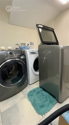 Putting Trey the new LG top load washer in front of Jocelyn AI!