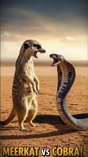 Brave Meerkat vs Deadly Black-Necked Cobra – Survival in Action! #shezanmahmud #wildlife #shorts