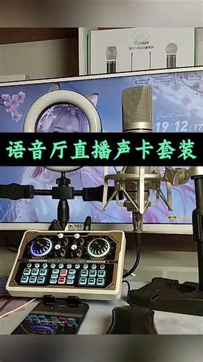 好牧人 声卡直播设备套装唱歌麦克风手机电脑录音抖音直播变声器外置户外全民K歌全套专用话筒电容麦 NX6直播套装+手持麦【3米耳机+三角支架】