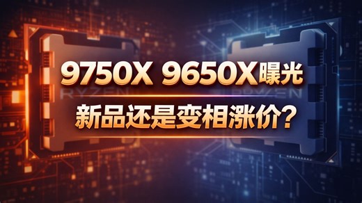 AMD新CPU9650X和9750X曝光，是新品还是变相涨价？