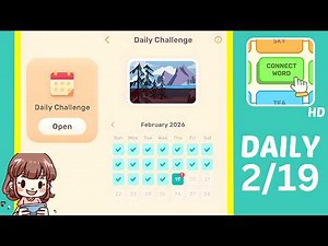 Connect Word Daily Challenge February 19 Answers Walkthrough