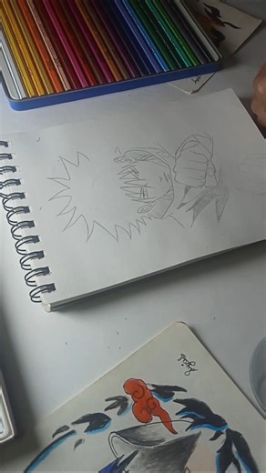 Megumi drawing 🔥 with water color #art #shorts #jjk #gojo