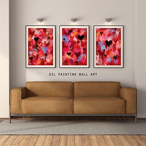 Abstract Heart Splash Digital Art - Vibrant Love Poster. Modern Wall Decor. Digital Download for Home & Office. Wall Poster. - Etsy