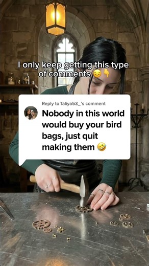 Please be nice 🥺❤️‍🩹 #handmade #owls #fantasy #gothic #bag