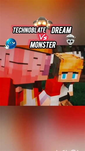 Technoblate, Dream her friend vs pigline monster #minecraft#dream