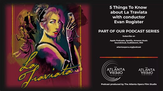 Join conductor Evan Rogister for our latest podcast release, 5 Things to Know about La traviata! Listen at atlantaopera.org or wherever you get your podcasts. P.S. We have three more performances on November 11, 14, and 16 and we hope you will join us! Tickets are available at the link in the comments. | The Atlanta Opera