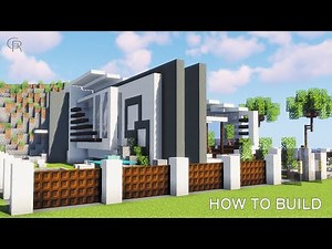 Minecraft: how to build a ULTRA MODERN HOUSE tutorial PART 1. (Minecraft house tutorial)