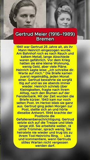 Die Vergessene Geschichte der Gertrud #krieg #liebe #zweiterweltkrieg #liebesgeschichte