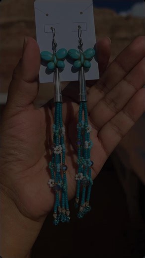 Turquoise Butterfly Beaded Earrings Tutorial