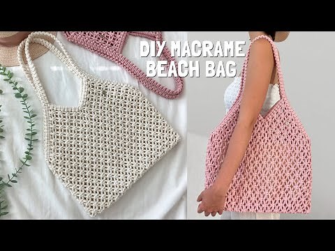 DIY Macrame Beach Tote Bag Tutorial
