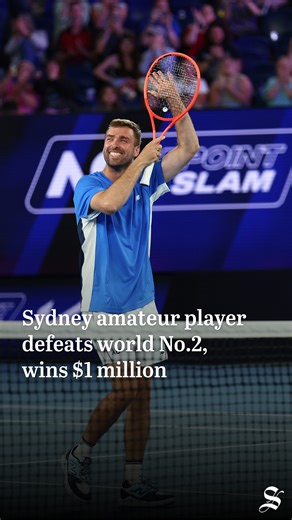 NSW community tennis player Jordan Smith managed to defeat No.2 Jannik Sinner, Laura Pigossi and Pedro Martinez and world No.117 women’s player Joanna Garland in the final to become the Australian Open’s 1-Point Slam champion and a millionaire. Read more: https://tinyurl.com/3rf28shp | The Sydney Morning Herald