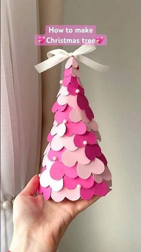 How to make paper Christmas tree🩷