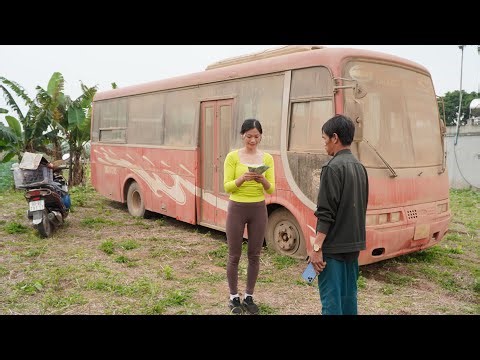 The challenge for the girl: Restart a 30-seater Isuzu (Samco) bus after years of abandonment.