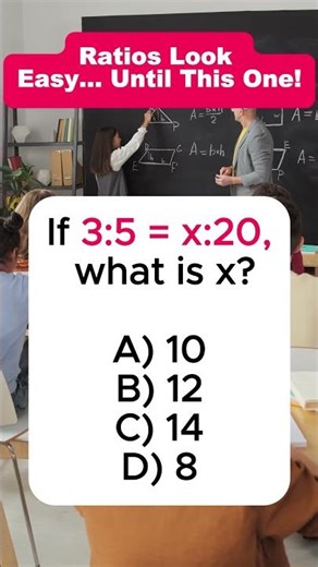 3:5 = x:20 ➜ Find x? 🔢 | Ratio & Proportion Puzzle | IQ VistaX #iqvistax #RatioPuzzle #MathPuzzle