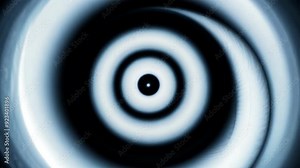 concentric circle movement, hypnosis effect and optical illusion