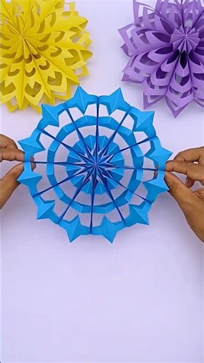 Amazing 3D Paper Snowflake for Christmas ❄️ Easy DIY Paper Craft #Shorts