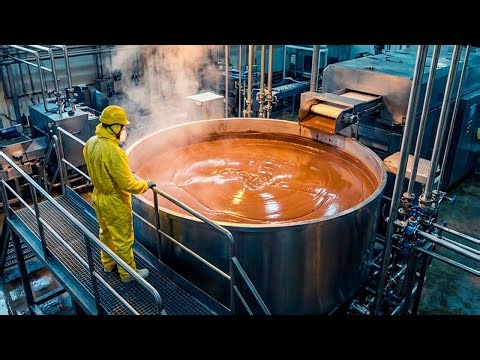 Inside the Swiss Chocolate Factory – Rivers of Melted Chocolate (Full Process)