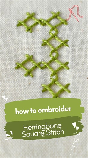 Learn the Herringbone Square Stitch in Minutes
