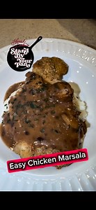 EASY Chicken Marsala- (check out the macros...Calories: 222 / serving Protein: 15g / Carb: 10g/ Fat: 13g✨✨Recipe in comments⬇️ #yum #easyrecipe #chicken #chickenmarsala #StandByYourPan | Hannah Dasher