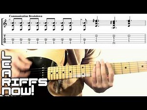 COMMUNICATION BREAKDOWN Led Zeppelin Guitar Lesson With Tab 👌🤘