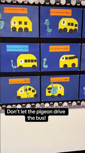 Check out this adorable art project inspired by Don’t Let the Pigeon Drive the Bus by Mo Willems! My