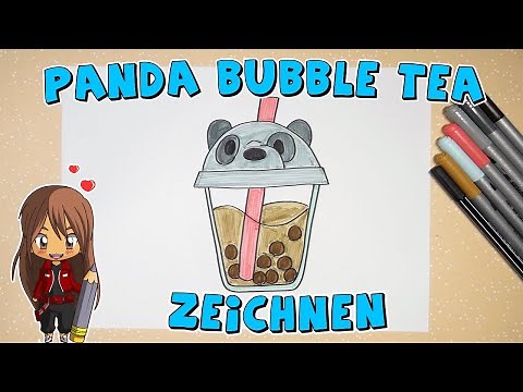 Panda Bubble Tea einfach malen für Kinder | ab 7 Jahren | Malen mit Evi | deutsch
