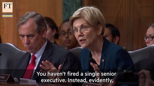 US Senator Elizabeth Warren had some strong words for Wells Fargo's chairman and chief executive John Stumpf today. Read more: http://on.ft.com/2cF6iT3 | Financial Times