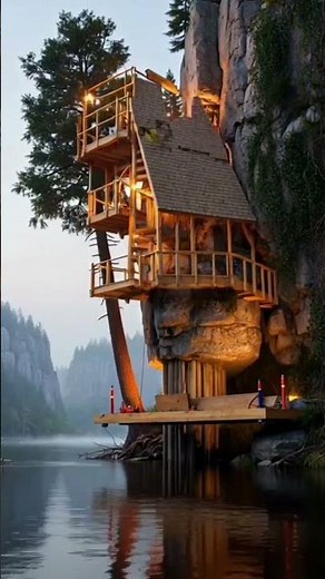 From Empty Cliff to Magical Treehouse Village. #housetransformation #transformyourhome #design