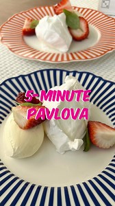 5-MIN MICROWAVE PAVLOVA - I have cracked the entertaining code! This pavlova is light, fluffy, and made in the MICROWAVE. 🍓🍰 Less time baking, more time eating #winnerwinner #pavlovadinner | Anna Polyviou