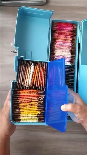 How to organize embroidery floss #seworganize #crossstitchers #embroidery #sewingroom