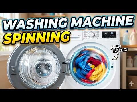 Mesmerizing Washing Machine Spin Cycle | Satisfying Laundry Machine in Action