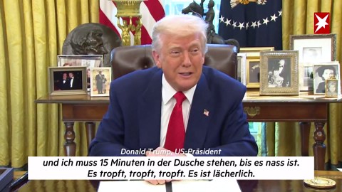 "Make Showers Great Again": Jetzt geht Trump auch an die Duschen