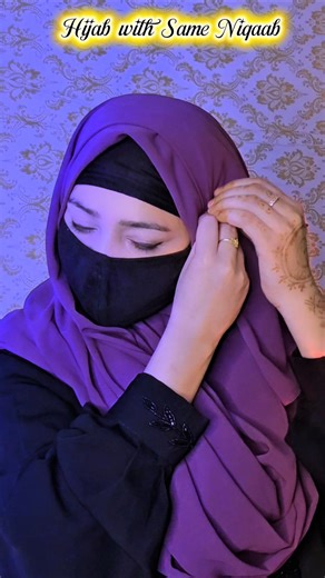 Hijab tutorial with niqaab 🧕 🎀 #hijab #hijabehaya #hijabtutorial #hijabstyle