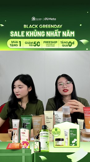 Đại tiệc sale lớn nhất cuối năm đã trở lại và “đổ bộ” vào livestream với hàng loạt DEAL KHỦNG chỉ có trong phiên live: 💚 GIẢM ĐẾN 50% combo mặt nạ thạch dừa - cơ hội vàng để “gom” skincare không lo cháy ví. 💚 MUA 1 TẶNG 1 - áp dụng hàng loạt sản phẩm hot. 💚 MUA 3 TẶNG 1 FULLSIZE miễn phí - mua càng nhiều, lời càng to! 💚 MUA LÀ CÓ QUÀ: Tặng bông tẩy trang cho đơn 320K. 💚 FREESHIP khi mua từ 3 sản phẩm (kênh Online). 💚 FLASH SALE giá sốc độc quyền trong livestream - không xem là tiếc! 🔥 Đặc