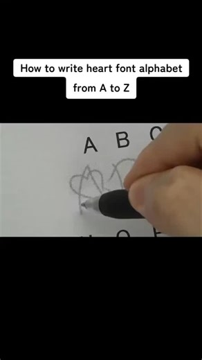 Design Studio on Instagram: "How to write heart font alphabet from A to Z . #graphicdesign #design_studio #logodesigns #fontcreator #fontdesign"