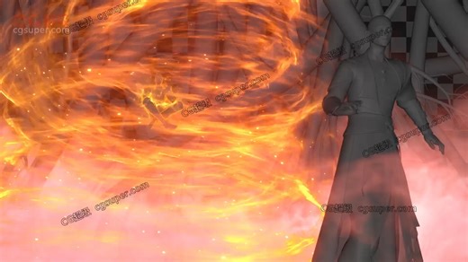 Houdini flame vortex火焰旋涡 hip