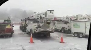 19K views · 513 reactions | More than 30 utility trucks are currently parked in the Ironton Hills Plaza parking lot Friday morning, and are waiting to be dispatched throughout the area as the winter storm begins. Keep checking our Facebook page and website at irontontribune.com for the latest updates as they become available. | The Ironton Tribune | Facebook