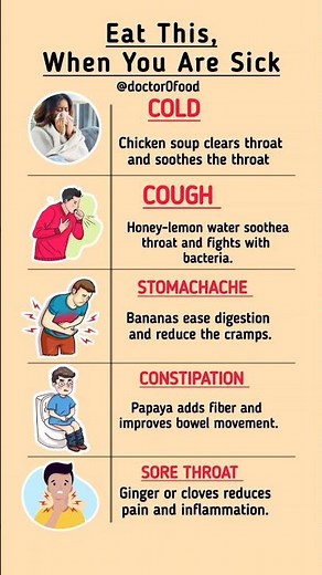 Eat This When You Are Sick | Best Foods for Cold, Cough & More #healthylifestyle #healthtips
