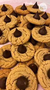 These peanut butter blossom cookies are an easy family favorite! Get the full recipe here: https://trib.al/Nfj36aZ | Taste of Home
