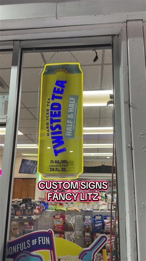 Custom Twisted Tea Sign by Fancy Litz