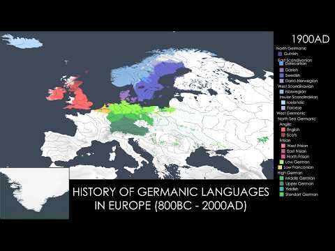 History of Germanic languages in Europe (800BC - 2000AD)