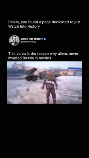 Watch Into History on Instagram: "It’s interesting how rarely aliens invade Russia in movies, especially when you compare it to how often the United States or Western Europe are targeted. A big reason is perspective: most alien-invasion films are made in Hollywood, and filmmakers tend to place world-ending events where their primary audience feels the impact most—iconic American or Western cities like New York, Los Angeles, London, or Paris. Russia, despite its massive size, military power, and 