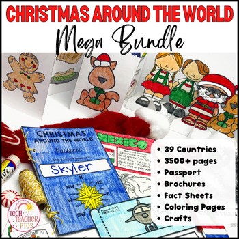 Christmas Around the World Activities Bundle | Holidays Lessons Craft Worksheets
