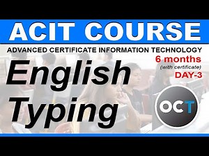 Advanced CIT Course - English Typing - CIT Course Class-3
