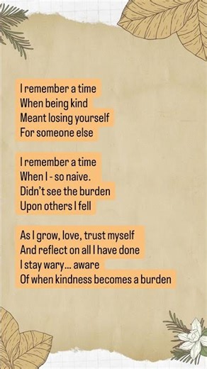 When Kindness Becomes a Burden 🛡️⚖️ | A Poem on Boundaries