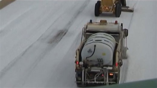 Snow plows dominate the highways in Dallas as this winter storm pounds the US