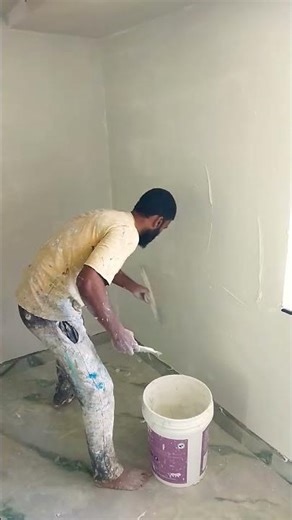 Asian paint wall putty apply 2st cote #viral #shorts #trending #painting #colors